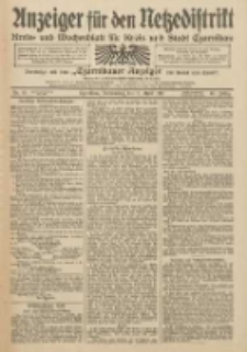 Anzeiger für den Netzedistrikt Kreis- und Wochenblatt für Kreis und Stadt Czarnikau 1912.04.11 Jg.60 Nr43