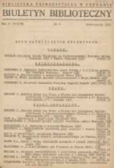 Biuletyn Biblioteczny 1937 październik R.2 Nr2