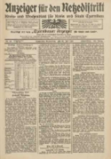 Anzeiger f&uuml;r den Netzedistrikt Kreis- und Wochenblatt f&uuml;r Kreis und Stadt Czarnikau 1912.07.18 Jg.60 Nr84