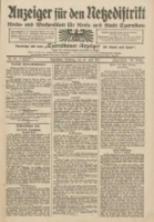 Anzeiger f&uuml;r den Netzedistrikt Kreis- und Wochenblatt f&uuml;r Kreis und Stadt Czarnikau 1912.07.30 Jg.60 Nr89