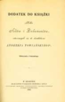 Dodatek do książki "Kilka aktów i dokumentów odnoszących się do działalności Andrzeja Towiańskiego".