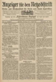 Anzeiger f&uuml;r den Netzedistrikt Kreis- und Wochenblatt f&uuml;r Kreis und Stadt Czarnikau 1912.08.06 Jg.60 Nr92