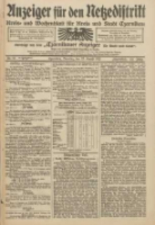 Anzeiger für den Netzedistrikt Kreis- und Wochenblatt für Kreis und Stadt Czarnikau 1912.08.13 Jg.60 Nr95
