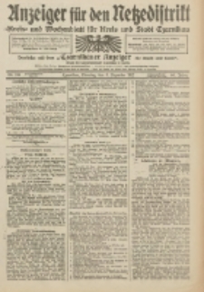 Anzeiger f&uuml;r den Netzedistrikt Kreis- und Wochenblatt f&uuml;r Kreis und Stadt Czarnikau 1912.12.03 Jg.60 Nr143