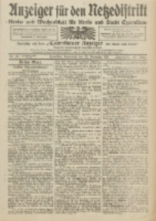 Anzeiger f&uuml;r den Netzedistrikt Kreis- und Wochenblatt f&uuml;r Kreis und Stadt Czarnikau 1912.11.23 Jg.60 Nr139