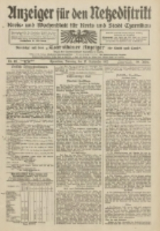 Anzeiger für den Netzedistrikt Kreis- und Wochenblatt für Kreis und Stadt Czarnikau 1912.09.17 Jg.60 Nr110