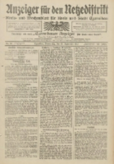 Anzeiger für den Netzedistrikt Kreis- und Wochenblatt für Kreis und Stadt Czarnikau 1912.09.19 Jg.60 Nr111