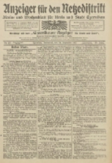 Anzeiger für den Netzedistrikt Kreis- und Wochenblatt für Kreis und Stadt Czarnikau 1912.09.28 Jg.60 Nr115