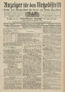 Anzeiger für den Netzedistrikt Kreis- und Wochenblatt für Kreis und Stadt Czarnikau 1912.10.15 Jg.60 Nr122