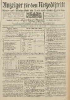 Anzeiger für den Netzedistrikt Kreis- und Wochenblatt für Kreis und Stadt Czarnikau 1912.10.19 Jg.60 Nr124