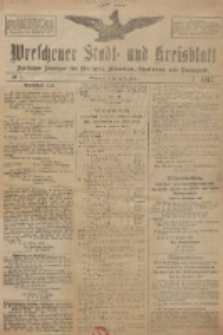 Wreschener Stadt und Kreisblatt: amtlicher Anzeiger für Wreschen, Miloslaw, Strzalkowo und Umgegend 1917.01.03 Nr1