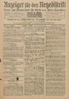 Anzeiger für den Netzedistrikt Kreis- und Wochenblatt für Kreis und Stadt Czarnikau 1912.02.20 Jg.60 Nr22