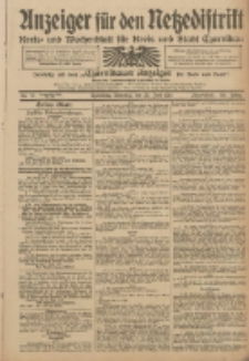 Anzeiger für den Netzedistrikt Kreis- und Wochenblatt für Kreis und Stadt Czarnikau 1912.06.25 Jg.60 Nr74