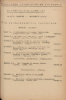 Biuletyn Biblioteczny.Spis Najważniejszych Przybytk&oacute;w 1952 wrzesień/październik Ser.4 R.5 Nr9/10