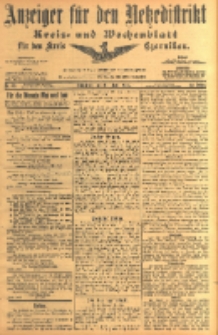 Anzeiger für den Netzedistrikt Kreis- und Wochenblatt für den Kreis Czarnikau 1904.04.30 Jg.52 Nr49