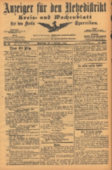 Anzeiger für den Netzedistrikt Kreis- und Wochenblatt für den Kreis Czarnikau 1904.11.03 Jg.52 Nr129