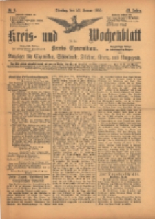 Kreis- und Wochenblatt für den Kreis Czarnikau: Anzeiger für Czarnikau, Schönlanke, Filehne, Kreuz, und Umgegend. 1895.01.22 Jg.43 Nr9