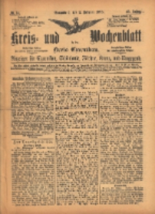 Kreis- und Wochenblatt für den Kreis Czarnikau: Anzeiger für Czarnikau, Schönlanke, Filehne, Kreuz, und Umgegend. 1895.02.02 Jg.43 Nr14