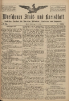 Wreschener Stadt und Kreisblatt: amtlicher Anzeiger für Wreschen, Miloslaw, Strzalkowo und Umgegend 1917.06.28 Nr84