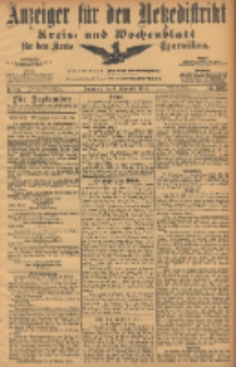 Anzeiger f&uuml;r den Netzedistrikt Kreis- und Wochenblatt f&uuml;r den Kreis Czarnikau 1906.09.01 Jg.54 Nr102