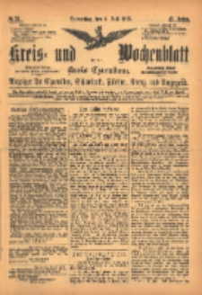 Kreis- und Wochenblatt für den Kreis Czarnikau: Anzeiger für Czarnikau, Schönlanke, Filehne, Kreuz, und Umgegend. 1895.07.04 Jg.43 Nr76