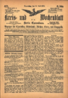 Kreis- und Wochenblatt für den Kreis Czarnikau: Anzeiger für Czarnikau, Schönlanke, Filehne, Kreuz, und Umgegend. 1895.07.11 Jg.43 Nr79