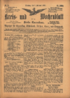 Kreis- und Wochenblatt für den Kreis Czarnikau: Anzeiger für Czarnikau, Schönlanke, Filehne, Kreuz, und Umgegend. 1895.02.05 Jg.43 Nr15