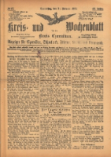 Kreis- und Wochenblatt für den Kreis Czarnikau: Anzeiger für Czarnikau, Schönlanke, Filehne, Kreuz, und Umgegend. 1895.02.21 Jg.43 Nr22