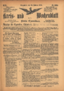 Kreis- und Wochenblatt für den Kreis Czarnikau: Anzeiger für Czarnikau, Schönlanke, Filehne, Kreuz, und Umgegend. 1895.02.23 Jg.43 Nr23