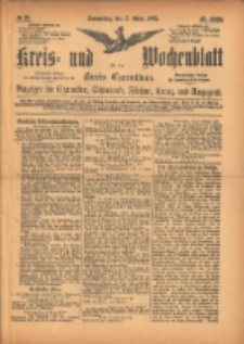 Kreis- und Wochenblatt für den Kreis Czarnikau: Anzeiger für Czarnikau, Schönlanke, Filehne, Kreuz, und Umgegend. 1895.03.07 Jg.43 Nr28