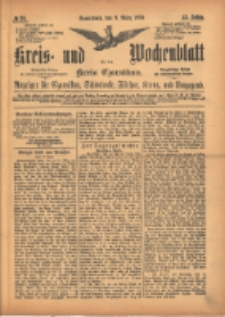 Kreis- und Wochenblatt für den Kreis Czarnikau: Anzeiger für Czarnikau, Schönlanke, Filehne, Kreuz, und Umgegend. 1895.03.09 Jg.43 Nr29