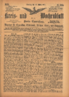 Kreis- und Wochenblatt für den Kreis Czarnikau: Anzeiger für Czarnikau, Schönlanke, Filehne, Kreuz, und Umgegend. 1895.03.19 Jg.43 Nr33