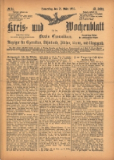 Kreis- und Wochenblatt für den Kreis Czarnikau: Anzeiger für Czarnikau, Schönlanke, Filehne, Kreuz, und Umgegend. 1895.03.21 Jg.43 Nr34
