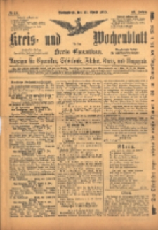 Kreis- und Wochenblatt für den Kreis Czarnikau: Anzeiger für Czarnikau, Schönlanke, Filehne, Kreuz, und Umgegend. 1895.04.13 Jg.43 Nr44