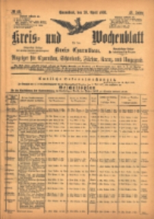 Kreis- und Wochenblatt für den Kreis Czarnikau: Anzeiger für Czarnikau, Schönlanke, Filehne, Kreuz, und Umgegend. 1895.04.20 Jg.43 Nr46