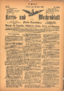 Kreis- und Wochenblatt für den Kreis Czarnikau: Anzeiger für Czarnikau, Schönlanke, Filehne, Kreuz, und Umgegend. 1895.04.23 Jg.43 Nr47