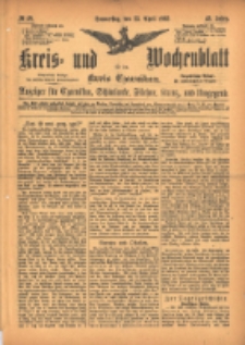 Kreis- und Wochenblatt für den Kreis Czarnikau: Anzeiger für Czarnikau, Schönlanke, Filehne, Kreuz, und Umgegend. 1895.04.25 Jg.43 Nr48