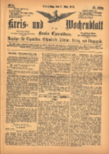 Kreis- und Wochenblatt für den Kreis Czarnikau: Anzeiger für Czarnikau, Schönlanke, Filehne, Kreuz, und Umgegend. 1895.05.09 Jg.43 Nr54