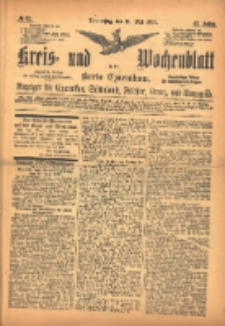 Kreis- und Wochenblatt für den Kreis Czarnikau: Anzeiger für Czarnikau, Schönlanke, Filehne, Kreuz, und Umgegend. 1895.05.30 Jg.43 Nr62