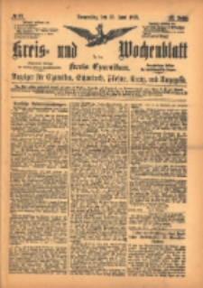 Kreis- und Wochenblatt für den Kreis Czarnikau: Anzeiger für Czarnikau, Schönlanke, Filehne, Kreuz, und Umgegend. 1895.06.13 Jg.43 Nr67