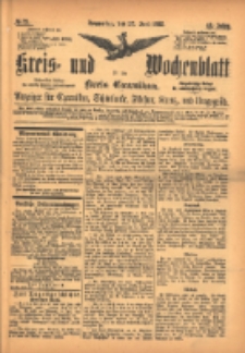 Kreis- und Wochenblatt für den Kreis Czarnikau: Anzeiger für Czarnikau, Schönlanke, Filehne, Kreuz, und Umgegend. 1895.06.27 Jg.43 Nr73