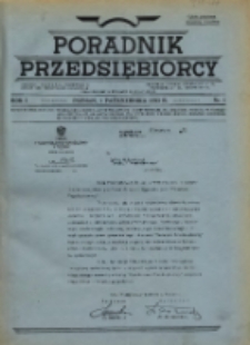 Poradnik Przedsiębiorcy 1933.10.01 R.1 Nr1