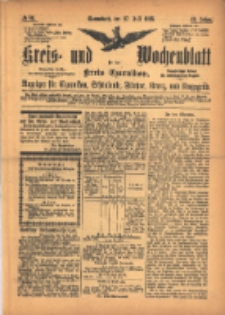 Kreis- und Wochenblatt für den Kreis Czarnikau: Anzeiger für Czarnikau, Schönlanke, Filehne, Kreuz, und Umgegend. 1895.07.27 Jg.43 Nr86