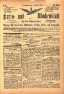 Kreis- und Wochenblatt für den Kreis Czarnikau: Anzeiger für Czarnikau, Schönlanke, Filehne, Kreuz, und Umgegend. 1895.08.01 Jg.43 Nr88