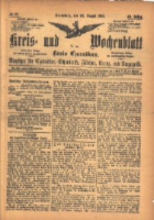 Kreis- und Wochenblatt für den Kreis Czarnikau: Anzeiger für Czarnikau, Schönlanke, Filehne, Kreuz, und Umgegend. 1895.08.10 Jg.43 Nr92