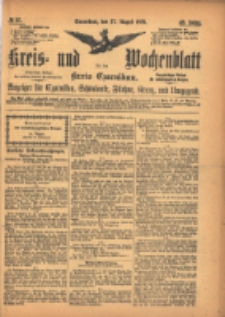 Kreis- und Wochenblatt für den Kreis Czarnikau: Anzeiger für Czarnikau, Schönlanke, Filehne, Kreuz, und Umgegend. 1895.08.17 Jg.43 Nr95