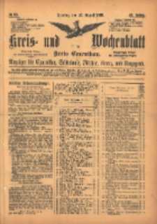 Kreis- und Wochenblatt für den Kreis Czarnikau: Anzeiger für Czarnikau, Schönlanke, Filehne, Kreuz, und Umgegend. 1895.08.27 Jg.43 Nr99