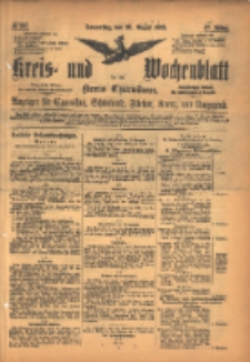 Kreis- und Wochenblatt für den Kreis Czarnikau: Anzeiger für Czarnikau, Schönlanke, Filehne, Kreuz, und Umgegend. 1895.08.29 Jg.43 Nr100