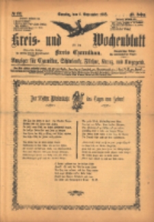 Kreis- und Wochenblatt für den Kreis Czarnikau: Anzeiger für Czarnikau, Schönlanke, Filehne, Kreuz, und Umgegend. 1895.09.01 Jg.43 Nr102
