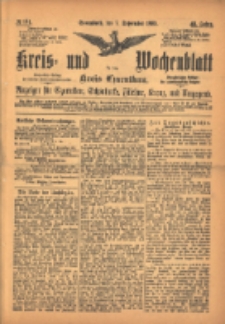 Kreis- und Wochenblatt für den Kreis Czarnikau: Anzeiger für Czarnikau, Schönlanke, Filehne, Kreuz, und Umgegend. 1895.09.07 Jg.43 Nr104